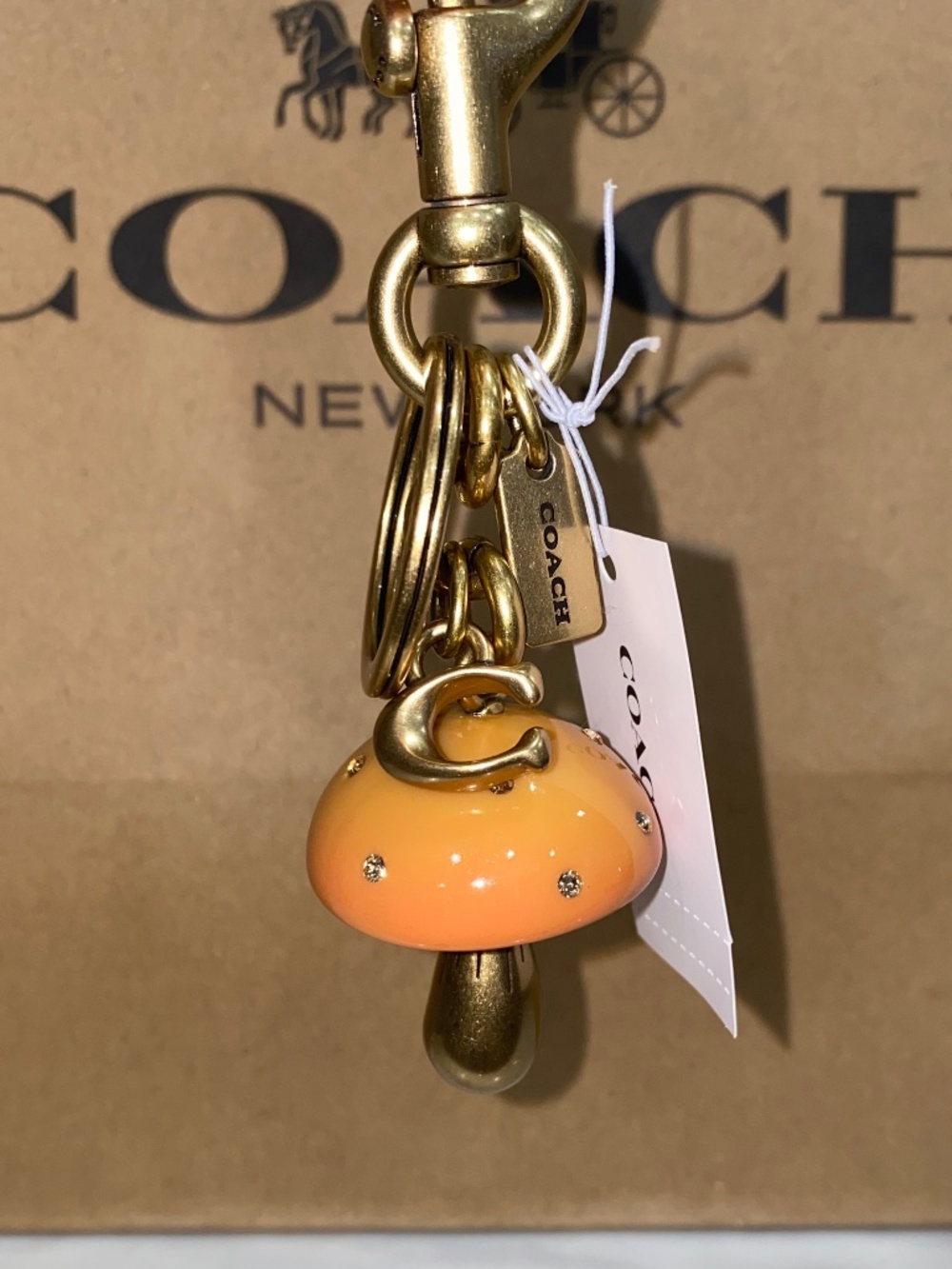 Coach Mushroom Bag Charm NWT